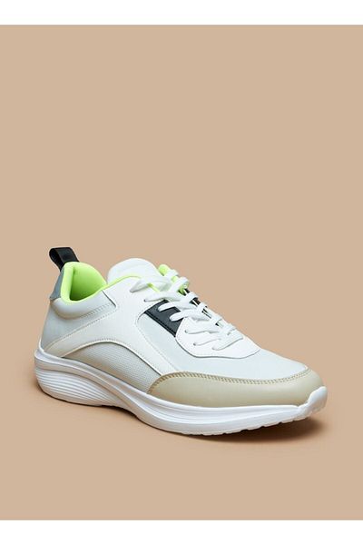 LBL by Shoexpress Panelled Low Ankle Sneakers with Lace-Up Closure