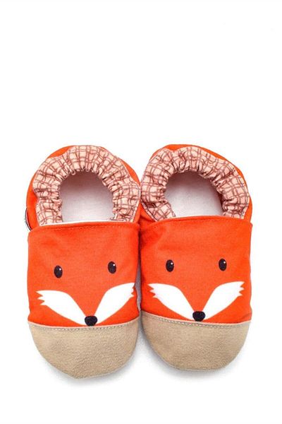 First Step Cotton Lined Non-Slip Sole Booties-fox-f-836