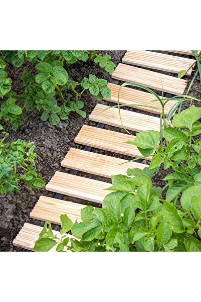 iAhşap Yürüyüş Bahçe Yolu Ahşap yolu 250 cm Veranda yolu Genişlik 40 cm