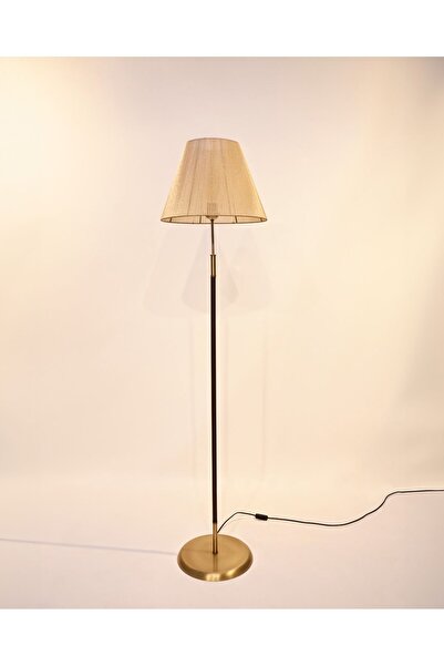 Genel Markalar Eskitme Sarı Kaplama Metal Lambader