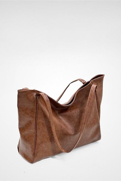 Rosmod Γυναικεία τσάντα ώμου με διπλή λαβή Tan Tumbled Shopper