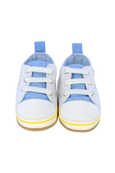 First Step Sun Printed Elastic Blue Baby Boy Booties First Step Shoes-G-2363