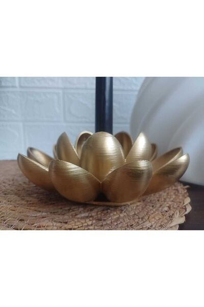 A3DLAB 2 Li Nilüfer Şamdan Mumluk - 15cm Ev Masa Dekorasyon