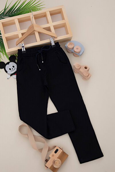 YAKAMEL Erkek Çocuk Yüksek Bel Rahat Kalıp Regular Lacivert İlkokul Ve Ortaokul Pantolonu