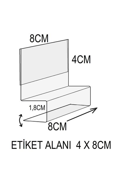 ETİKETLİK FİYATLIK Eczane, Bakkal, Market, Hediyelik Eşya 1,8cm Raf Etiketlik...
