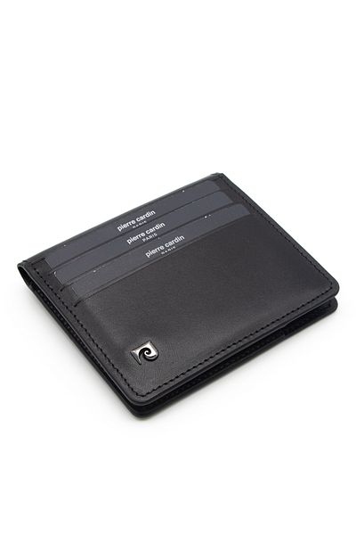 Pierre Cardin 0206A55 Model Black Analin Leather Wallet