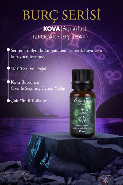 OnkaFarma Onka Farma 10 ml Aquarius Essential Oil - Zodiac Series Aromatherapy