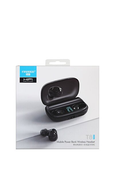 Fineblue T8 Powerbank Özellikli Kablosuz Dokunmatik Kulakiçi Bluetooth Kulaklık