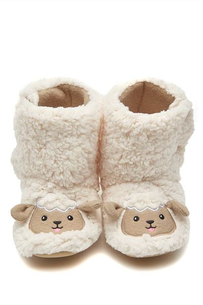 First Step 3D Furry Lamb Home Boots