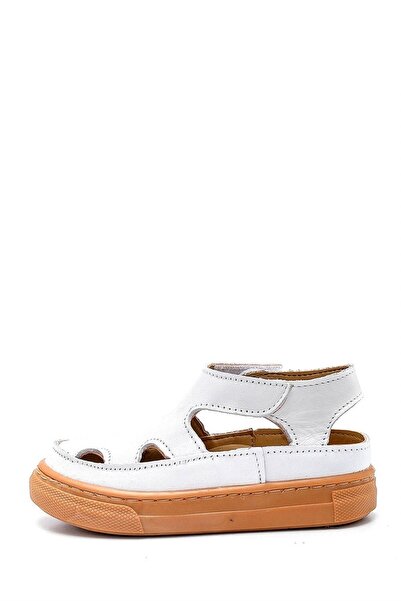 First Step Cream Colored Children's Sandals - Genuine Leather D-466