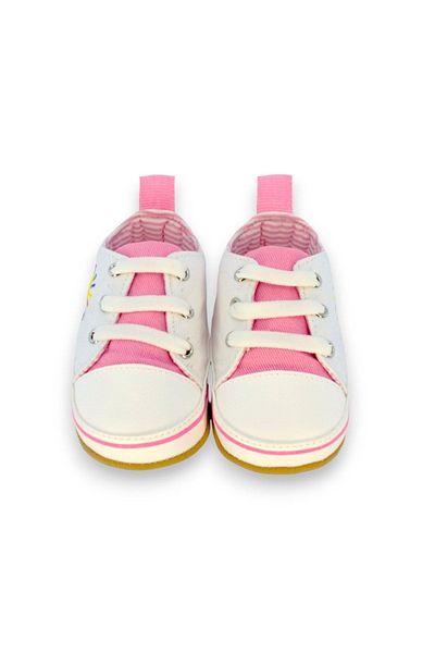 First Step Sun Printed Elastic Pink Baby Girl Booties First Step Shoes-G-2363