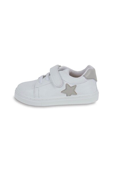 First Step Gri Yıldızlı Cırt Cırtlı Günlük Sneaker Spor Ayakkabı-s-1000