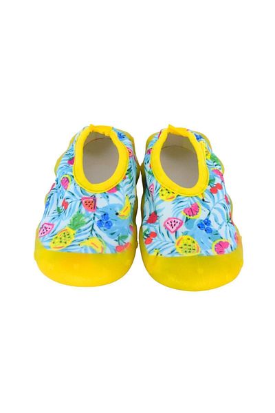 First Step Pantofi de mare pentru copii cu talpă anti-alunecare cu model de fructe galbene-F-7000