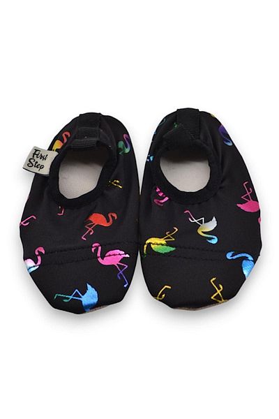 First Step Black Flamingo Pool Shoes - F-9023