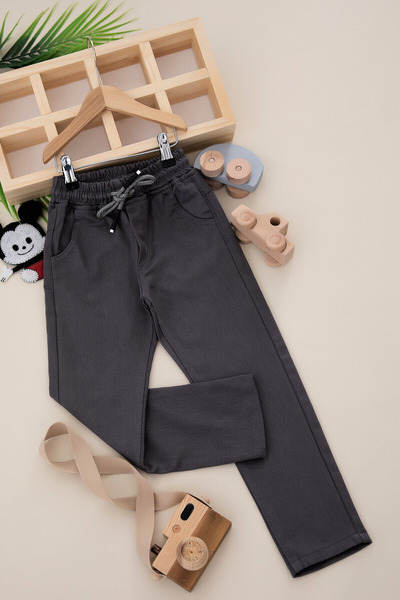 YAKAMEL Boy's Smoked High Waist Comfortable Trousers - Primary and Secondary ...