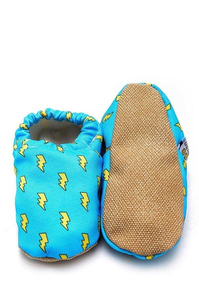 First Step Flash Non-Slip Sole Booties Blue F-823