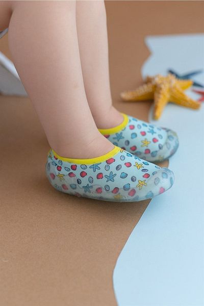 First Step Seashell Girl's Non-Slip Sole Sea Shoes