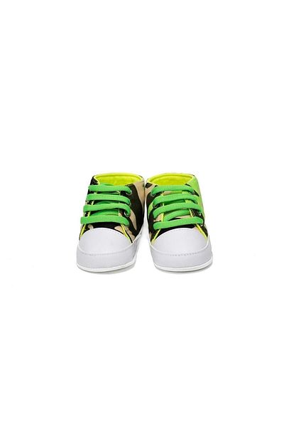 First Step Baby Camouflage Sports Booties Green
