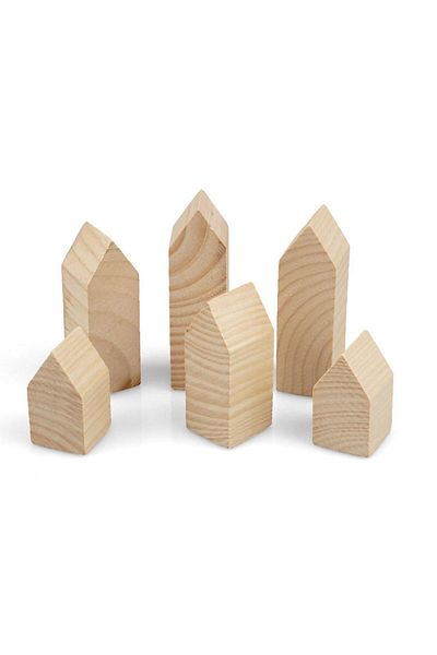 PERİBOİA 13 Piece Decorative Peg Houses Painting Set
