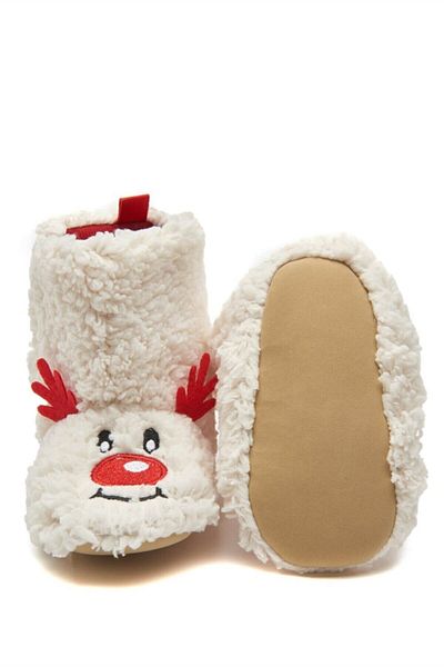 First Step 3D Feathered Deer Home Boots-f-861