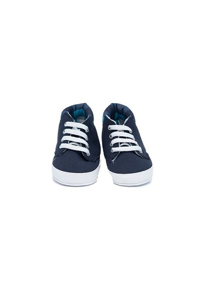 First Step Lace-Up Sports Booties Navy Blue