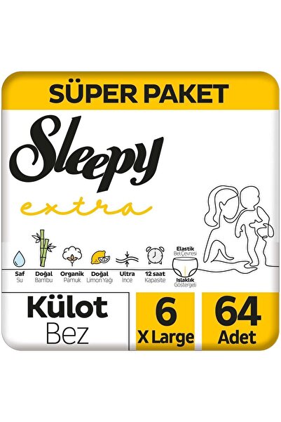 Sleepy Extra Günlük Aktivite Süper Paket Külot Bez 6 Numara Xlarge 64 Adet