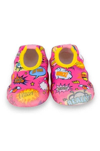 First Step Pantofi de mare cu talpă anti-alunecare pentru fete Comic Bubbles-F-7032