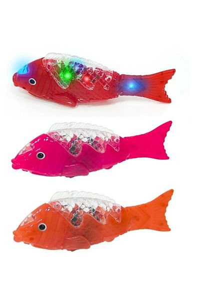 PERİBOİA Red Lighted Sound Moving Tailed Fish How Many - Baby Crawling Companion