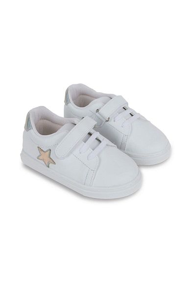 First Step Ασημί Αστέρι Velcro για κορίτσια Casual Sneakers Αθλητικά Παπούτσια-s-1000
