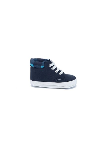 First Step Lace-Up Sports Booties Navy Blue