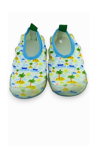 First Step Pantofi de mare verde pentru băiat - Talpă anti-alunecare F-7020