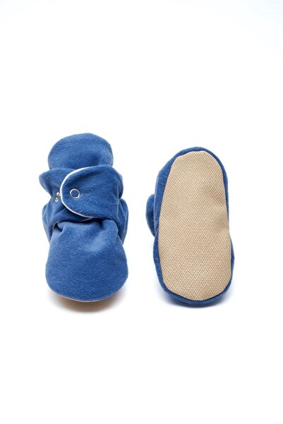 First Step Kaydırmaz Tabanlı Pamuk Astarlı Çıtçıtlı Indigo Panduf