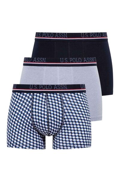 U.S. Polo Assn. Ανδρικό Navy Blue - Blue Melange - Indigo 3-Piece Boxer 82009