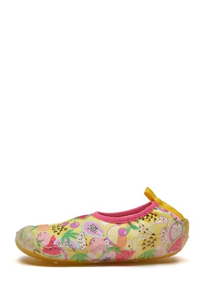 First Step Meyve Baskılı Kız Çocuk Kaydırmaz Tabanlı Deniz Ayakkabısı