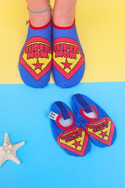 First Step Cizme combinabile pentru piscină și mare Super Mom și Super Baby Saks Mother Child (se vând separat