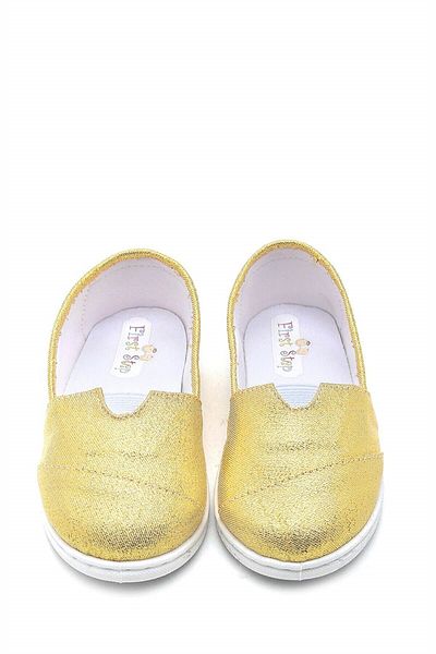 First Step Pantofi balerină de in Paiete Toms copii-galben-f-487