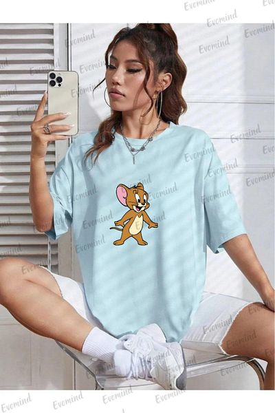 Evomind Unisex oversize tričko Tom And Jerry s potiskem