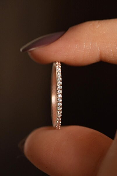 Roza Silver Zirkon Taşlı Tamtur 925 Ayar Gümüş Kadın Yüzük