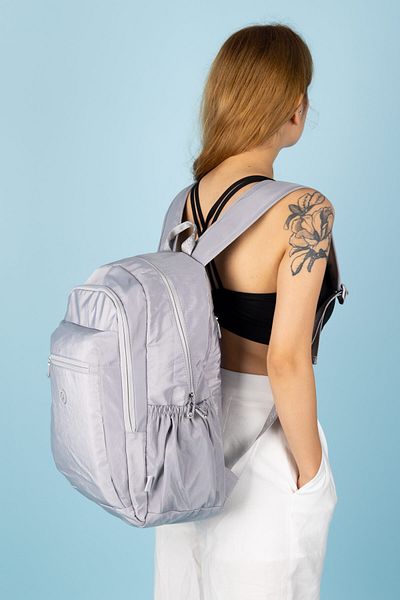 Getcho Brena Women's Gray Large Size Backpack - Water Resistant Multi-Compartment Bag