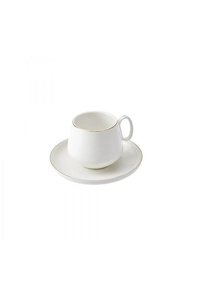 Karaca Titanium Gold 2-Personen-Kaffeetasse, Türkischer Kaffee