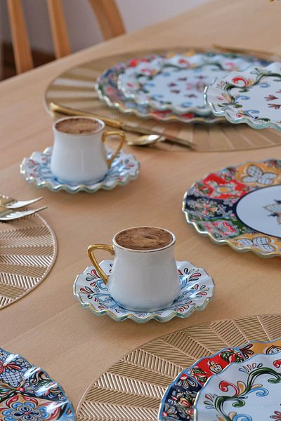 Glore Lusaka Gilded Gold Glass Coffee Set