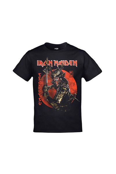 Orijin Tekstil Μαύρο μπλουζάκι Unisex με τυπωμένο άλμπουμ Iron Maiden Senjutsu μπροστά και πίσω