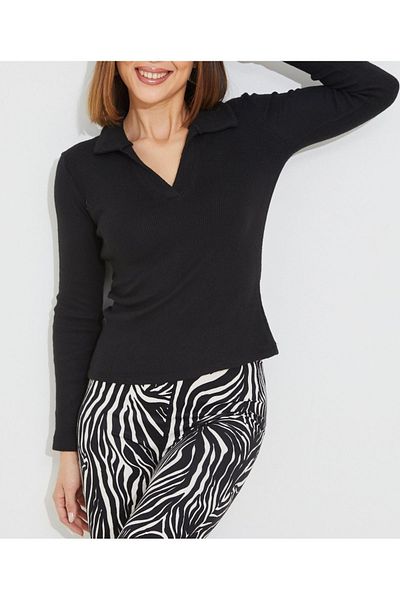 Mercan Women's Polo Neck Blouse