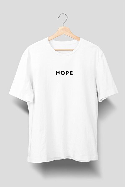 TZBK Company Unisex Hope Text Printed T-Shirt