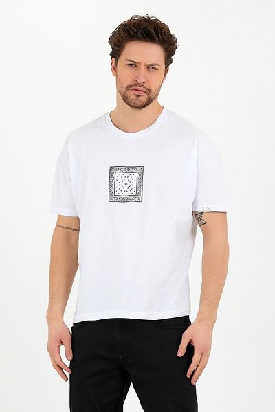 Pasage Μπλουζάκι με τετράγωνο σχέδιο Oversize