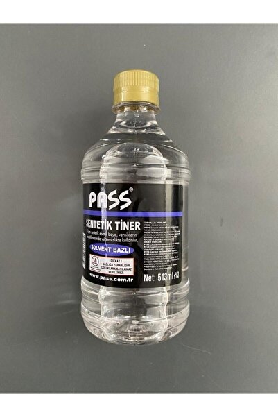 PASS Sentetik Tiner 513 ml Yüksek Kaliteli Solvent Bazlı Inceltme Ve Temizlem...