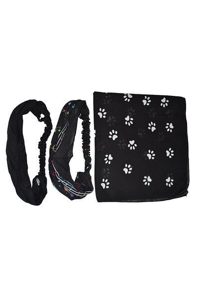 YELPAZE DÜNYASI Elastic Bandana Cat paw και Μουσική Νότα Parachute Bandana Model σετ