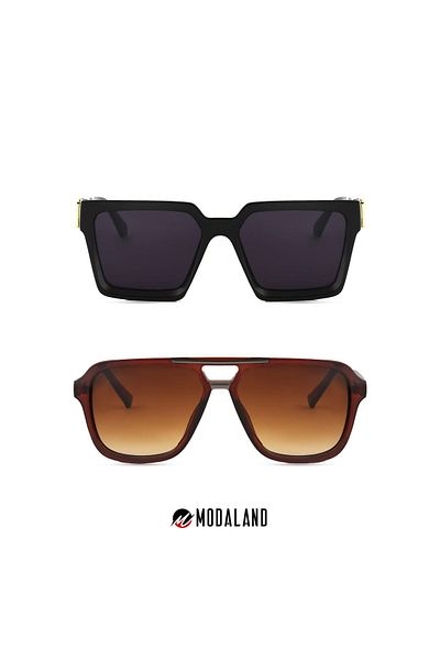 ModaLand Unisex 2-Piece Deal Set - Women's and Men's Sunglasses