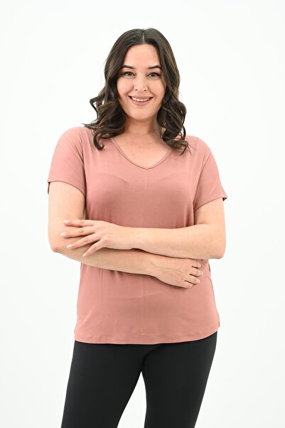 Koza Butik Γυναικείο T-shirt με λαιμόκοψη σε μέγεθος 1486-23