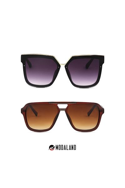 ModaLand Yenis Set3 - 2-Piece Unisex Women's Sunglasses Deal Set